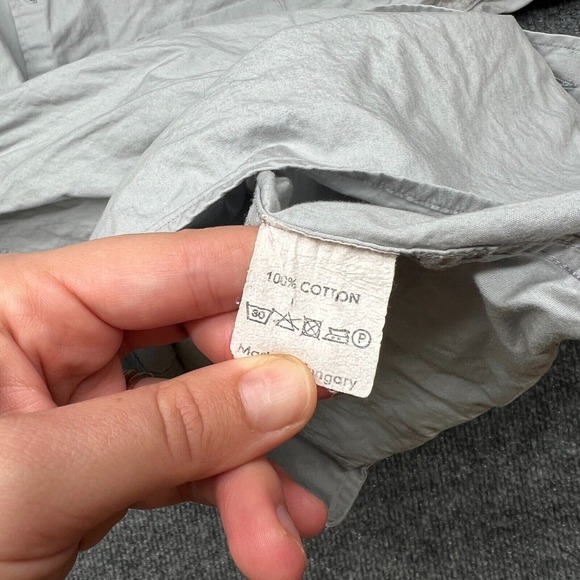 Dries Van Noten Shirt Men's Size EU 50- US 40 Grey Button Down Dress Solid - Picture 8 of 11